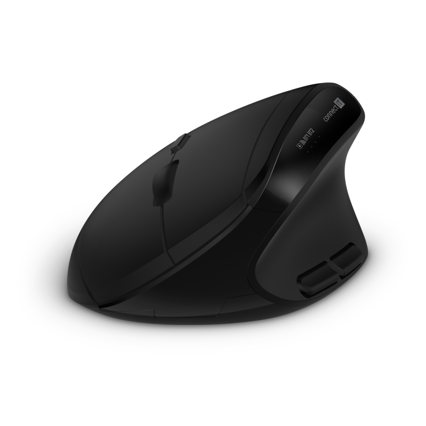 CONNECT IT CKM-6010-CS - Ergonominen langaton näppäimistö ja hiiri 800/1200/1600/2400 DPI CZ/SK-lokalisaatiolla 1xAA + 2xAAA musta