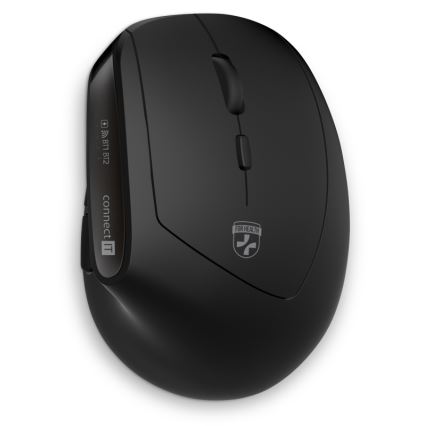 CONNECT IT CKM-6010-CS - Ergonominen langaton näppäimistö ja hiiri 800/1200/1600/2400 DPI CZ/SK-lokalisaatiolla 1xAA + 2xAAA musta