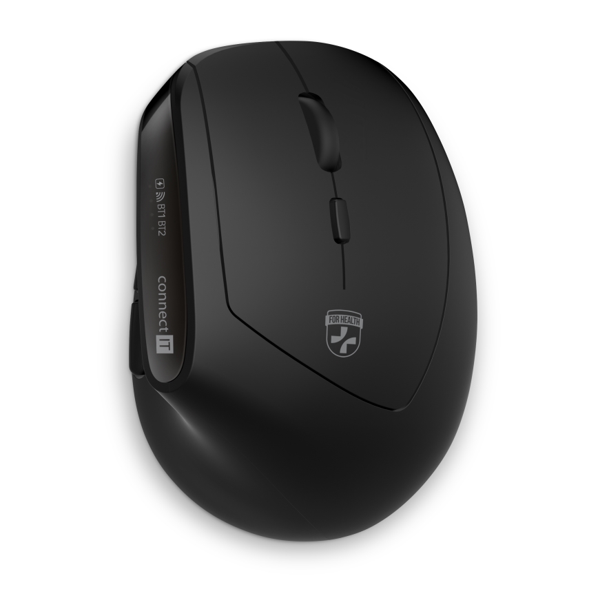 CONNECT IT CKM-6010-CS - Ergonominen langaton näppäimistö ja hiiri 800/1200/1600/2400 DPI CZ/SK-lokalisaatiolla 1xAA + 2xAAA musta