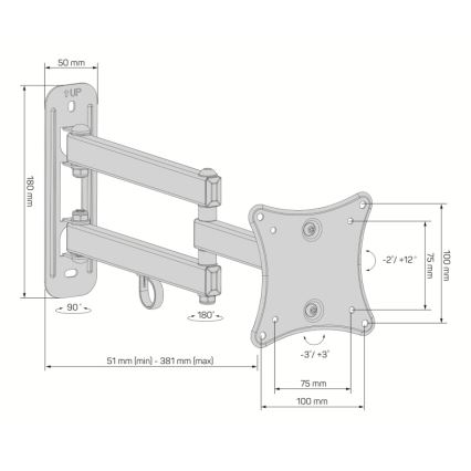 CONNECT IT CMH-2010-BK - TV-seinäteline 13-27” musta
