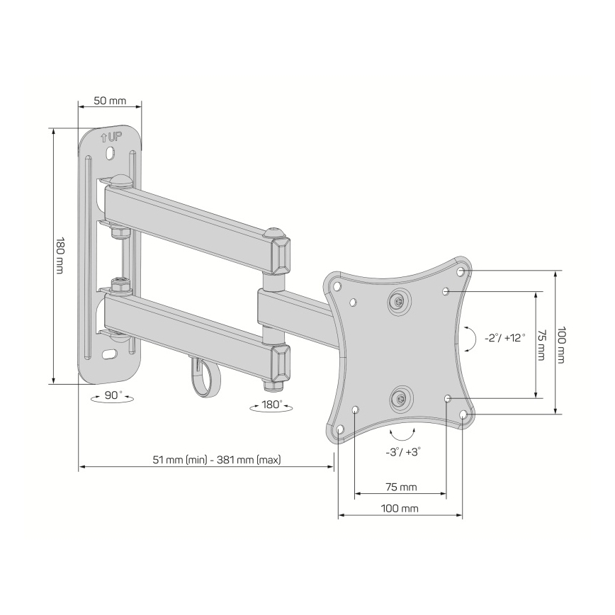 CONNECT IT CMH-2010-BK - TV-seinäteline 13-27” musta