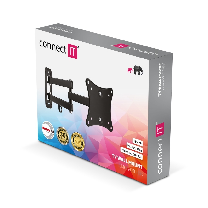 CONNECT IT CMH-2010-BK - TV-seinäteline 13-27” musta