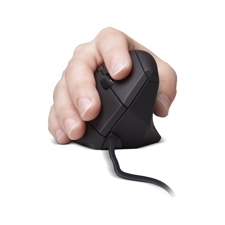 CONNECT IT CMO-2500-BK - Ergonominen langallinen hiiri Verti Wire 1000/1600 DPI musta