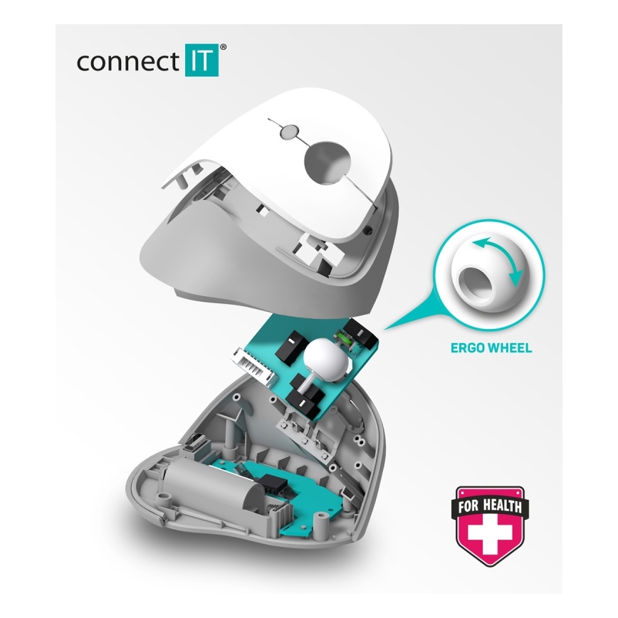 CONNECT IT CMO-2700-BK - Ergonominen langaton hiiri 800/1200/1600 DPI 1xAA musta