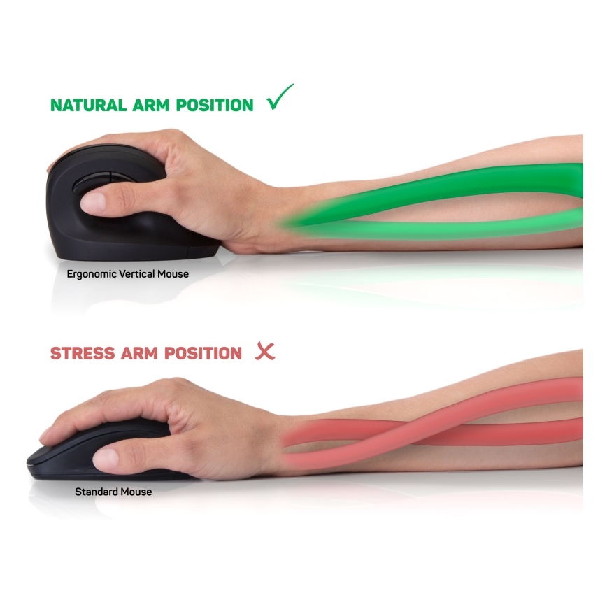 CONNECT IT CMO-2700-BK - Ergonominen langaton hiiri 800/1200/1600 DPI 1xAA musta