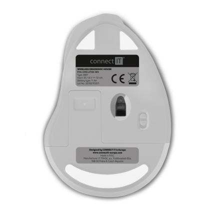 CONNECT IT CMO-2700-WH - Ergonominen langaton hiiri 800/1200/1600 DPI 1xAA valkoinen