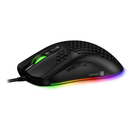 CONNECT IT CMO-5511-BK - Langallinen LED RGB -pelihiiri 200-12800 DPI musta
