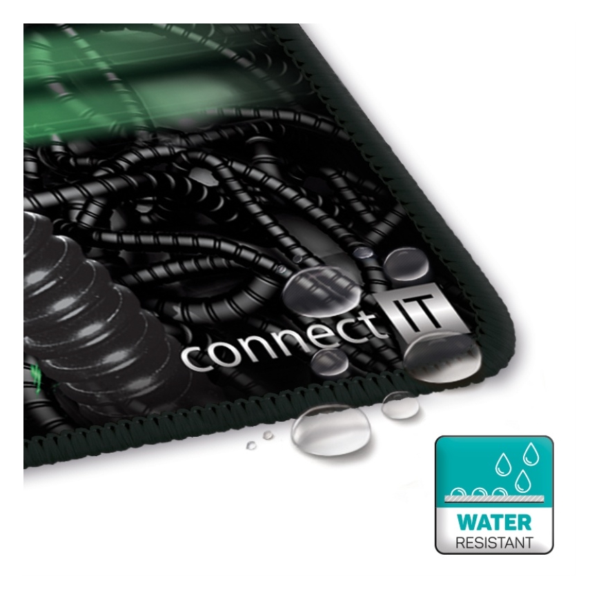 CONNECT IT CMP-1100-SM - Hiirimatto 32x24,5 cm musta/vihreä