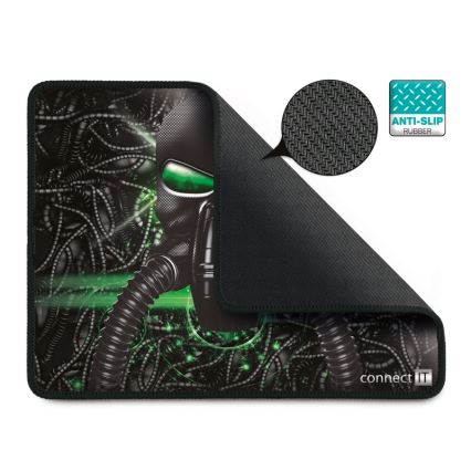 CONNECT IT CMP-1100-SM - Hiirimatto 32x24,5 cm musta/vihreä
