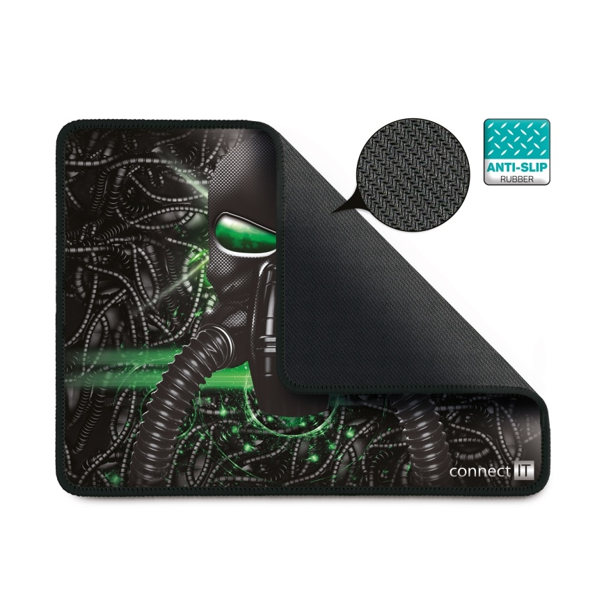 CONNECT IT CMP-1100-SM - Hiirimatto 32x24,5 cm musta/vihreä