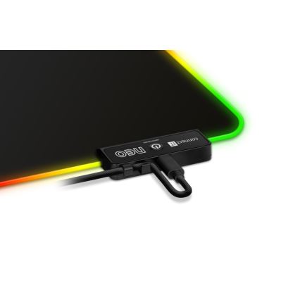 CONNECT IT CMP-3100-LG - LED RGB Pelinäppäimistö ja hiirimatto 80x30 cm musta