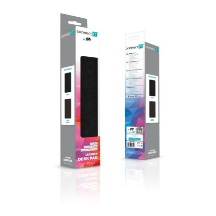 CONNECT IT CMP-4030-LG - Kaksipuolinen näppäimistön ja hiiren alusta 90×40 cm musta/ruskea