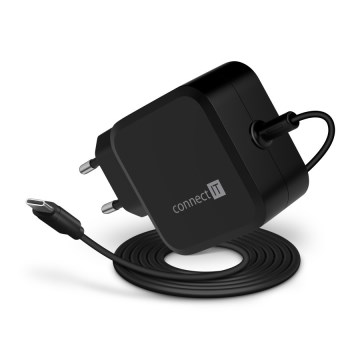 CONNECT IT CNP-1660-BK - Yleinen USB-C 67W virtalähde kannettaville tietokoneille