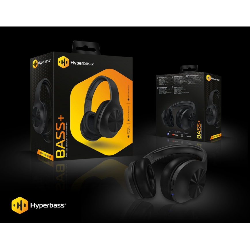 CONNECT IT HHP-3010-BK - Langattomat kuulokkeet mikrofonilla 500 mAh musta