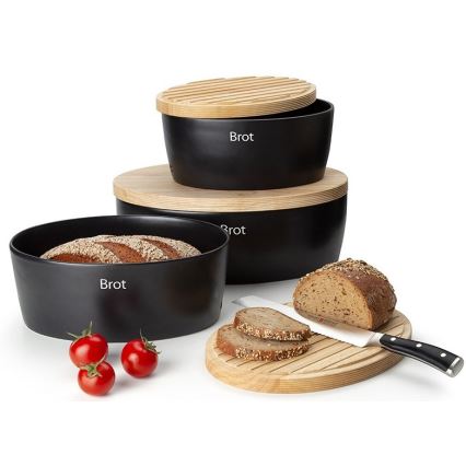 Continenta C3730 - Leipälaatikko 13,5x30 cm musta/beige