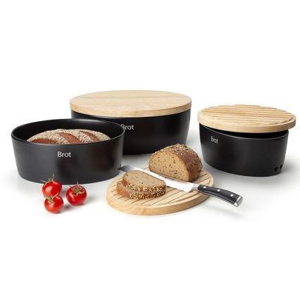 Continenta C3730 - Leipälaatikko 13,5x30 cm musta/beige