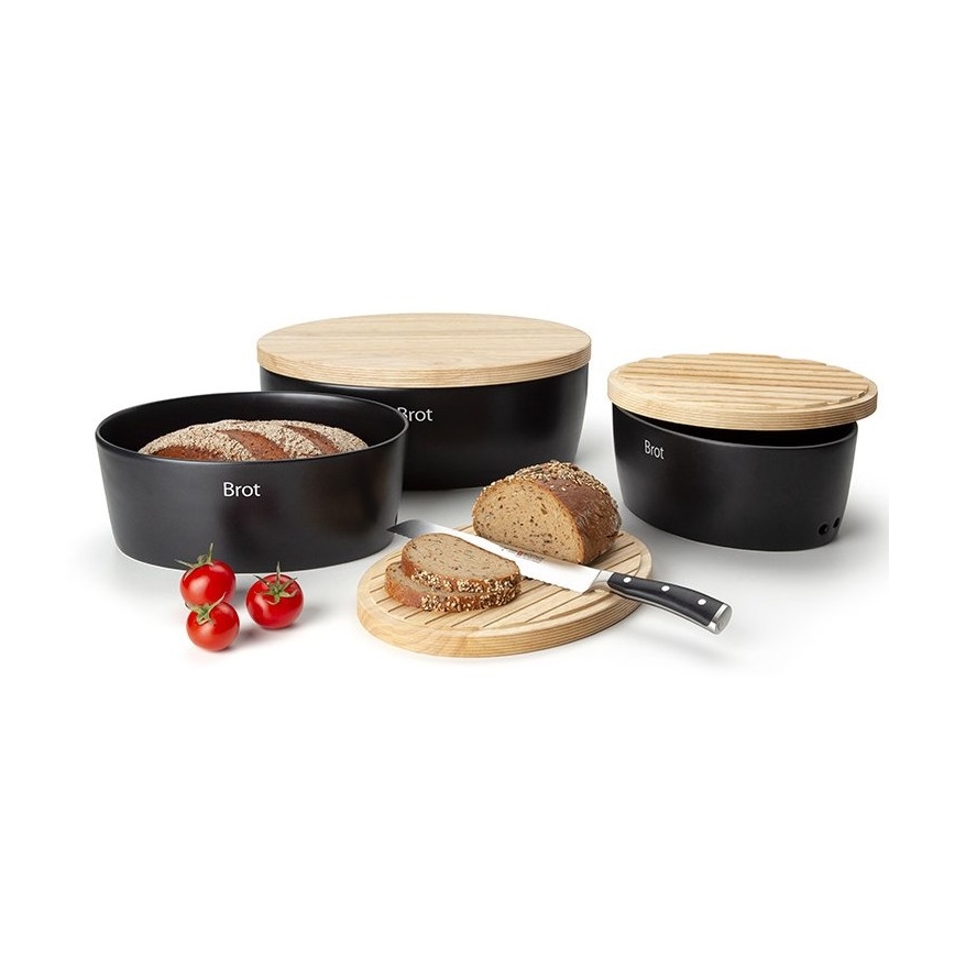 Continenta C3730 - Leipälaatikko 13,5x30 cm musta/beige