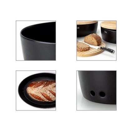 Continenta C3730 - Leipälaatikko 13,5x30 cm musta/beige