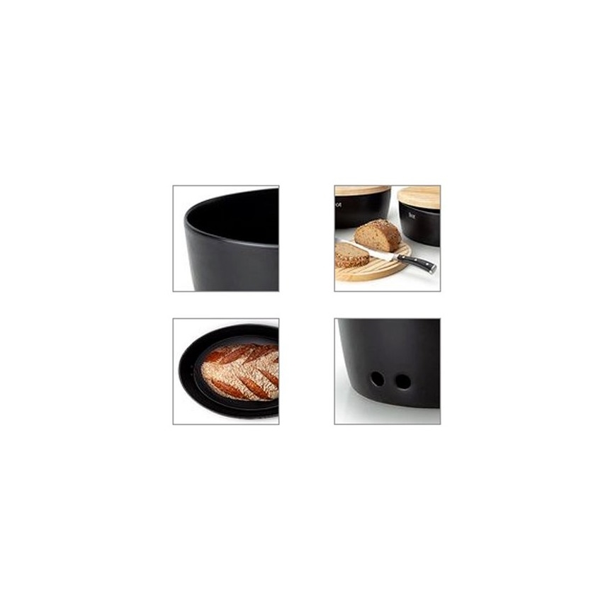 Continenta C3730 - Leipälaatikko 13,5x30 cm musta/beige