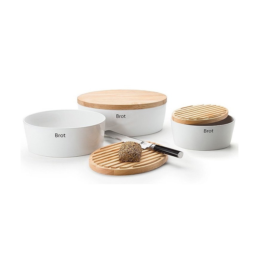 Continenta C3930 - Leipälaatikko 13,5x30 cm valkoinen/beige