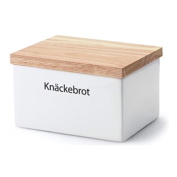 Continenta C3950 - Keramiikkapurkki elintarvikkeille kannella 17,5x13,5x11 cm kumipuu