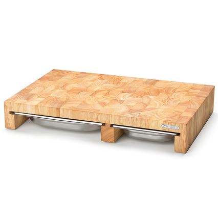 Continenta C4028 - SETTI 1x keittiön leikkuulauta 50x32,5 cm + 3x kulho kumi viikuna