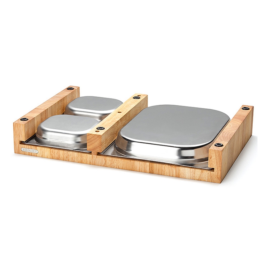 Continenta C4028 - SETTI 1x keittiön leikkuulauta 50x32,5 cm + 3x kulho kumi viikuna