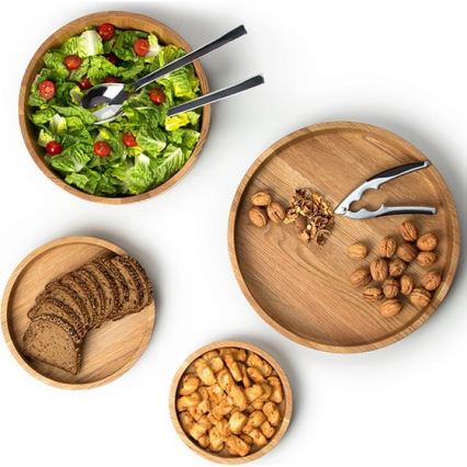 Continenta C4135 - Puinen kulho 38x5,4 cm tammi