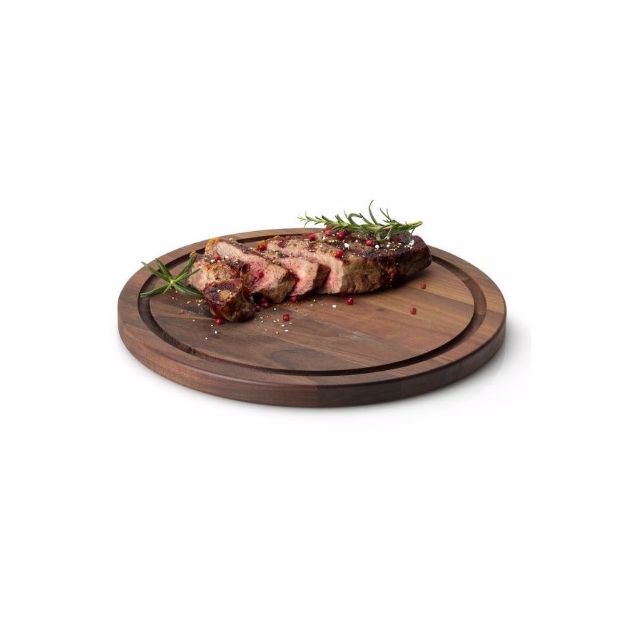 Continenta C4205 - Lauta pihvien tarjoilua varten d. 28 cm pähkinä