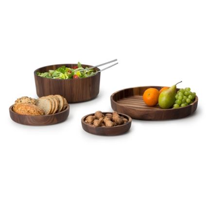 Continenta C4234 - Puinen kulho 25x4,8 cm pähkinäpuuta