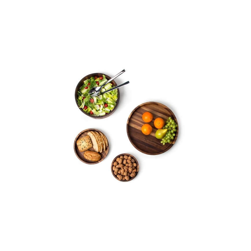 Continenta C4234 - Puinen kulho 25x4,8 cm pähkinäpuuta