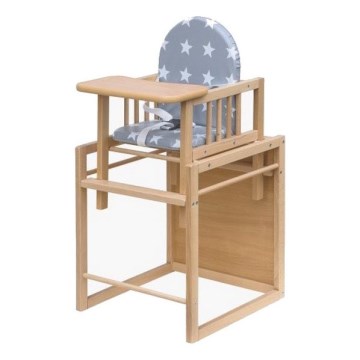 COSING - Lasten ruokatuoli 2-in-1 Viktoria pyökki/harmaa