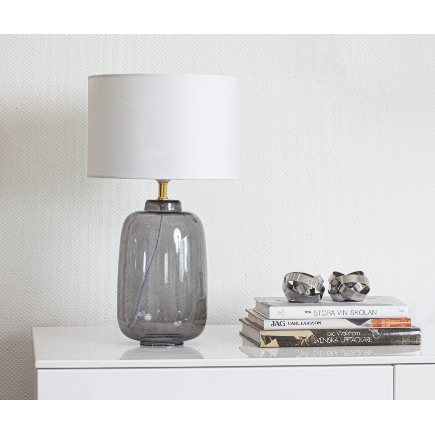 Cottex - Pöytävalaisin BLAKE 1xE27/8W/230V harmaa