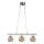 Cottex - Riippuvalaisin CAPELLA 3xE14/40W/230V savunharmaa/ruskea
