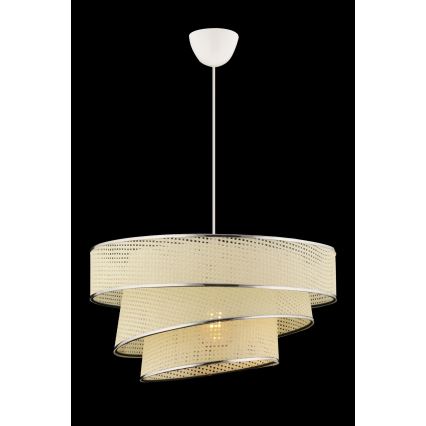 COUPER-riippuvalaisin 1xE27/60W/230V, valkoinen/kiiltävä kromi