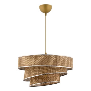 COUPER-riippuvalaisin vaijerilla 1xE27/60W/230V ruskea/kiiltävä kromi