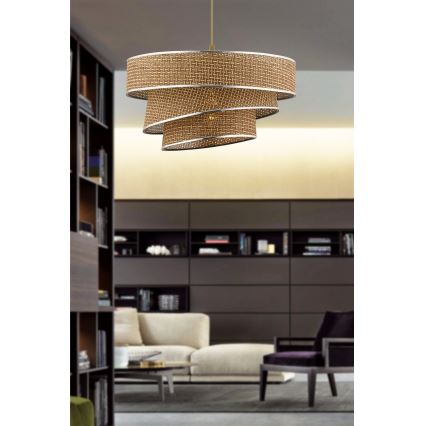 COUPER-riippuvalaisin vaijerilla 1xE27/60W/230V ruskea/kiiltävä kromi