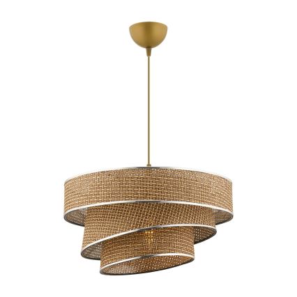 COUPER-riippuvalaisin vaijerilla 1xE27/60W/230V ruskea/kiiltävä kromi