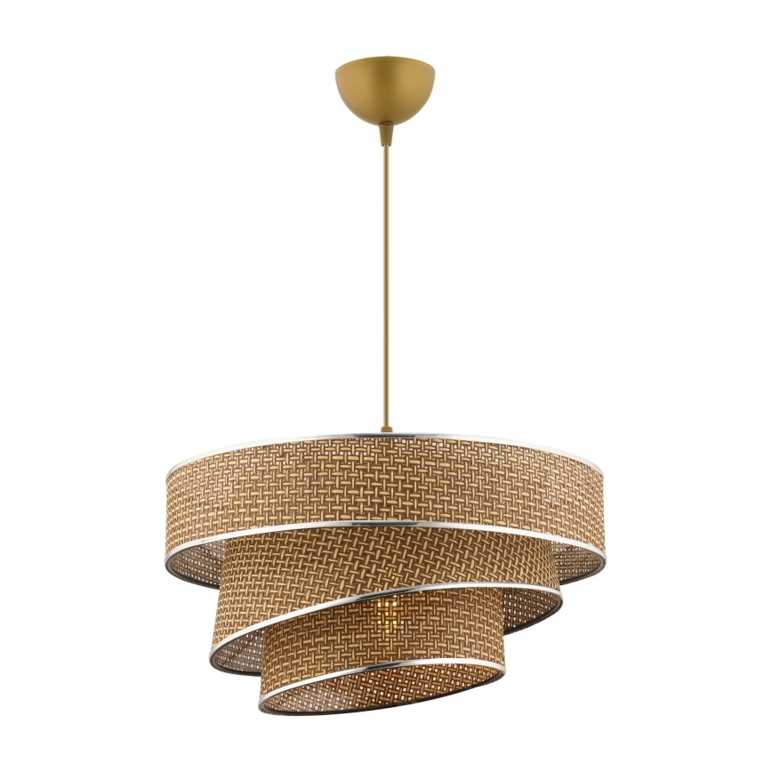 COUPER-riippuvalaisin vaijerilla 1xE27/60W/230V ruskea/kiiltävä kromi