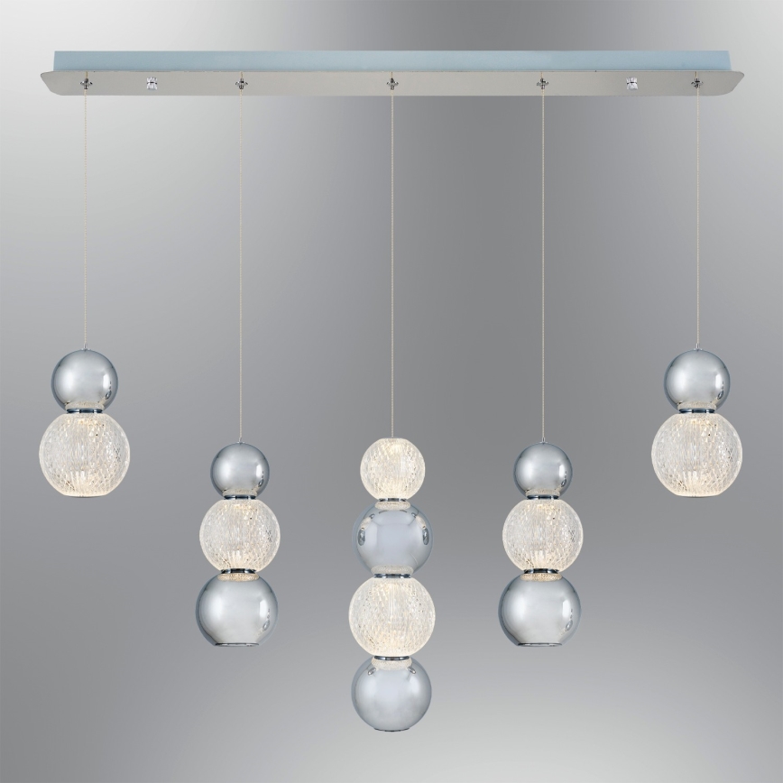 CREMONA LED-riippuvalaisin vaijerilla, 27 W, 230 V, 3000 K, mattakromi