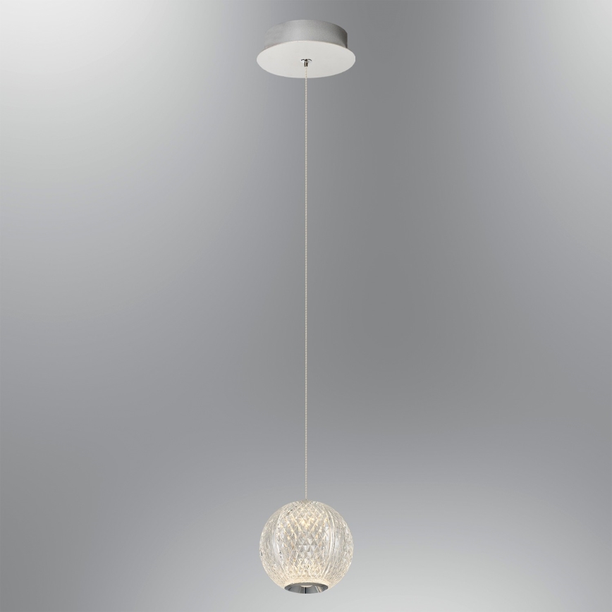 CREMONA LED-riippuvalaisin vaijerilla LED/5W/230V 3000K mattakromi