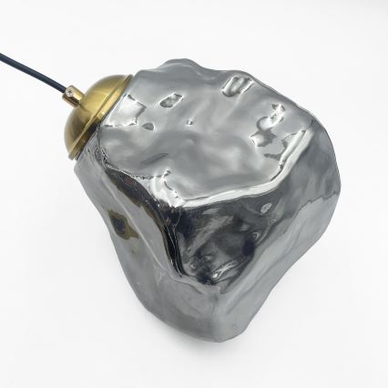 CRISTAL-riippuvalaisin kaapelilla, 5xE14/15W/230V, messinki/savunmusta