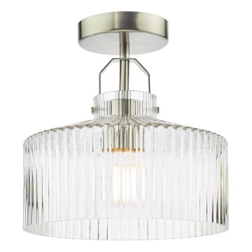 Daar Lighting LEN4846 - Pintakiinnitteinen kattovalaisin LENKA 1xE27/60W/230V mattakromi