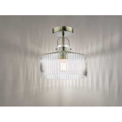 Daar Lighting LEN4846 - Pintakiinnitteinen kattovalaisin LENKA 1xE27/60W/230V mattakromi