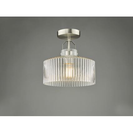Daar Lighting LEN4846 - Pintakiinnitteinen kattovalaisin LENKA 1xE27/60W/230V mattakromi