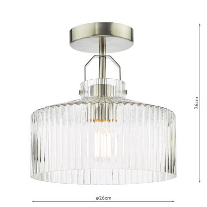 Daar Lighting LEN4846 - Pintakiinnitteinen kattovalaisin LENKA 1xE27/60W/230V mattakromi