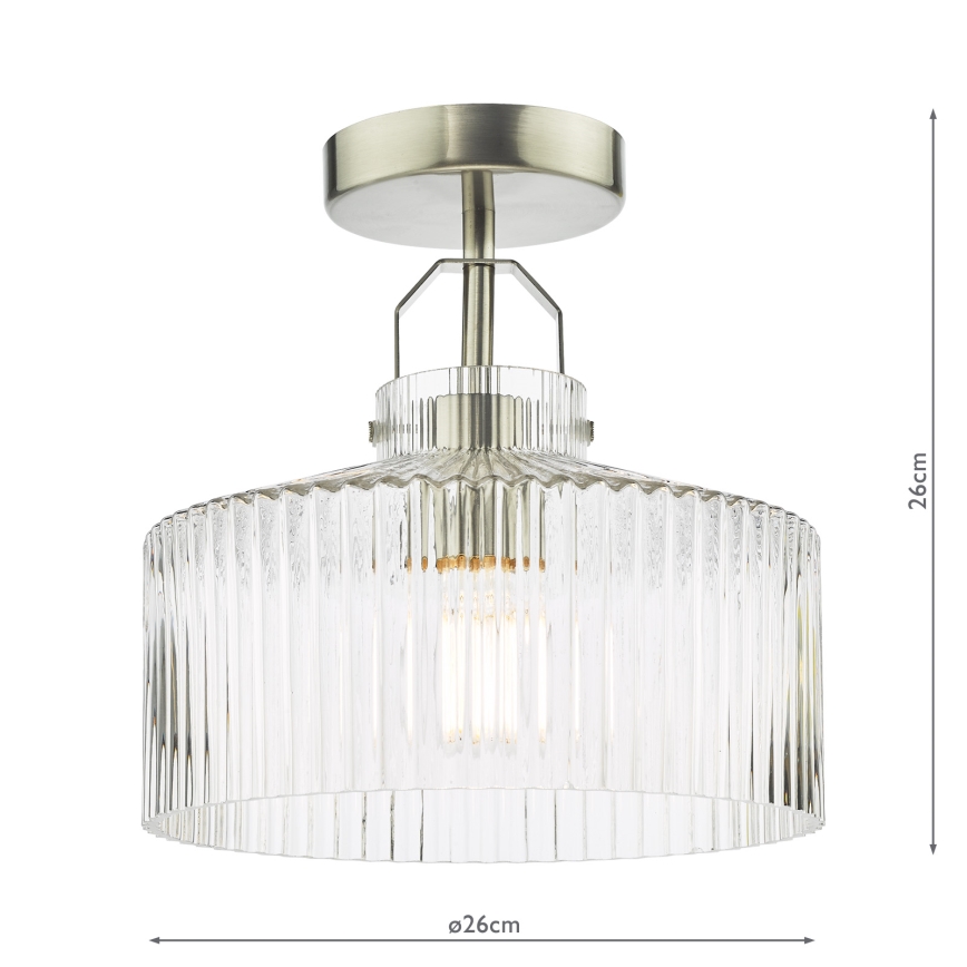 Daar Lighting LEN4846 - Pintakiinnitteinen kattovalaisin LENKA 1xE27/60W/230V mattakromi
