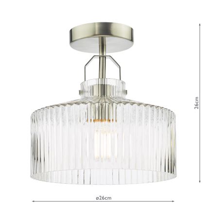 Daar Lighting LEN4846 - Pintakiinnitteinen kattovalaisin LENKA 1xE27/60W/230V mattakromi
