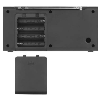DAB DAB+ FM-radio 3W/5V/4xAA musta