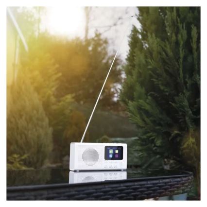 DAB DAB+ FM-radio 3W/5V/4xAA valkoinen